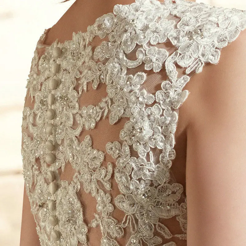 2024 Simple fishtail bridal dress robe vestido de novia siren V neck lace mermaid bride wedding dress with train