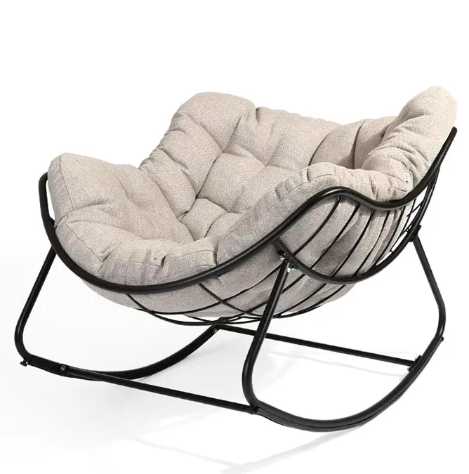 Modern Designer Patio Furniture Leisure Scandinavian Rocking Chair Camp  Modern Round Rocking Chair Lazy Chair
