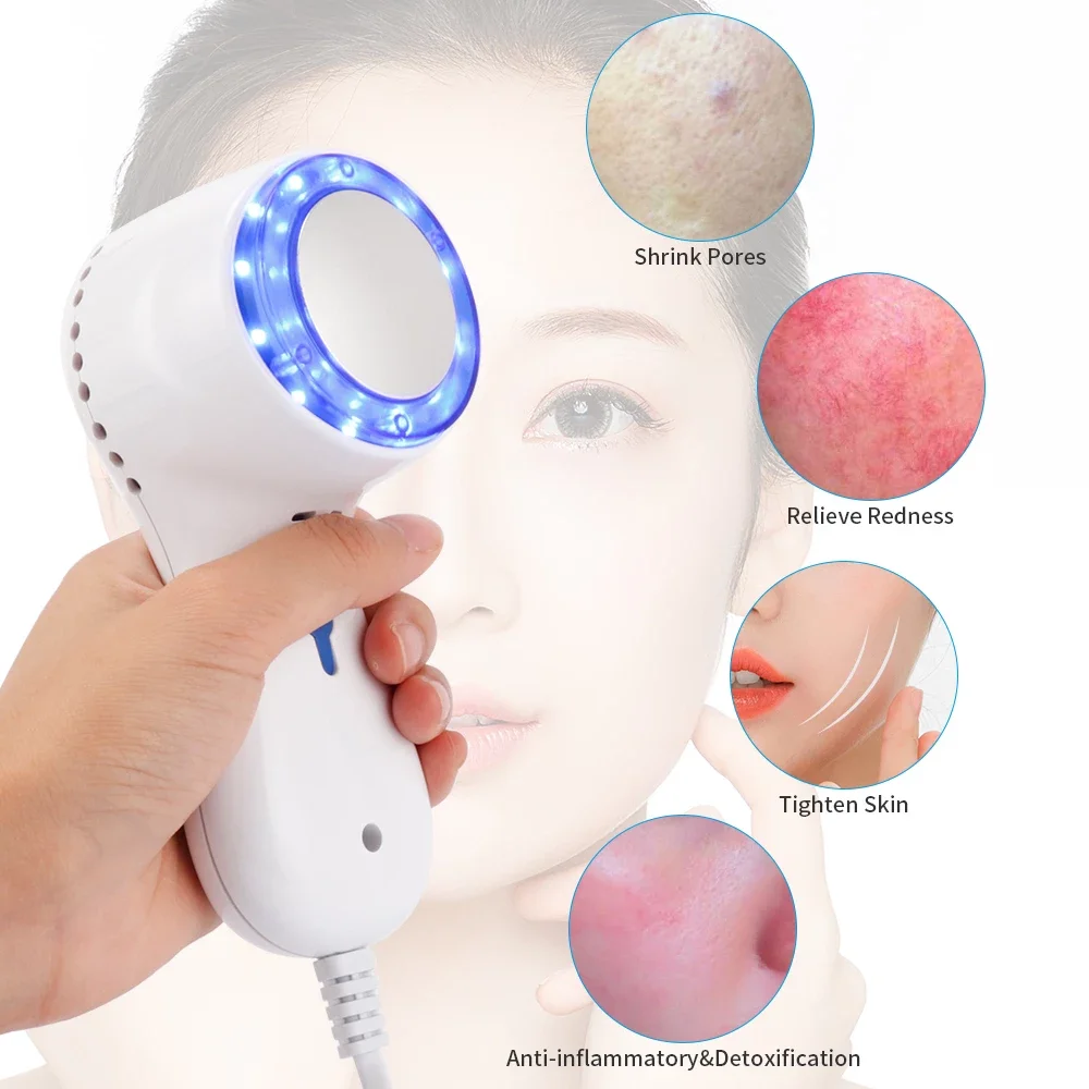Home Use Face Lifting Beauty Equipment Cold Compress Pore Cleaner Facial Massager Anti-Wrinkle Cold Hammer Machine