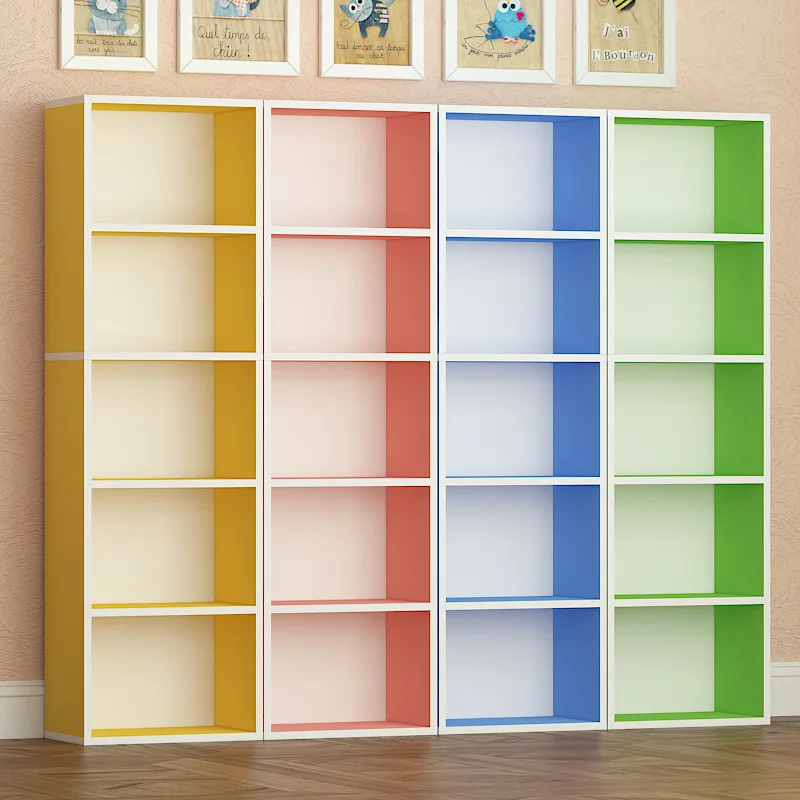 Modern Furniture Storage Cabinet Bookcases Solid Wood Book Shelve Bookshelf for Home Office