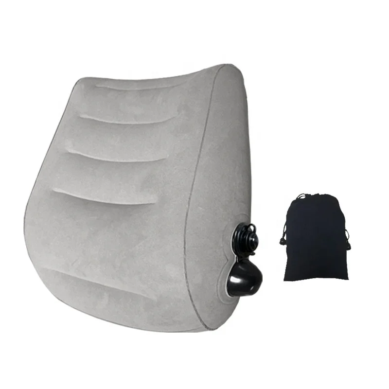 Comfortable air inflatable lumbar cushion blow up pillows triangle bed wedge pillow
