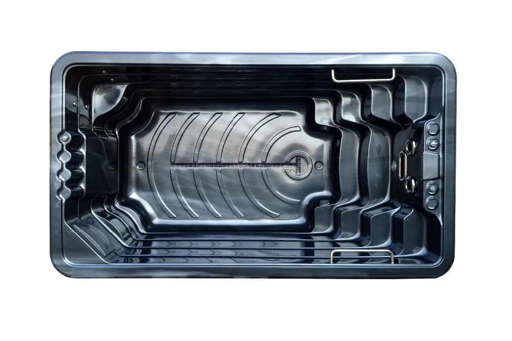 4M Rectangular Acrylic above Ground Swimming Pool Steel and Stainless Steel Frame for Outdoor Use with Massage Feature