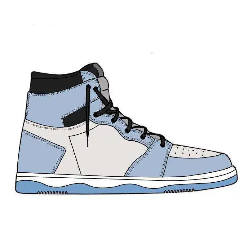 2024 Original brand Newest High Quality Fashion Sneakers 1 Retro High Washed Black Sneakers Retro 1 Basketball Shoes