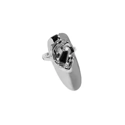 925 Sterling Silver Rings Punk Style 18K Gold Platinum Plated Zircon Full Cover Finger  Nail Tip Ring