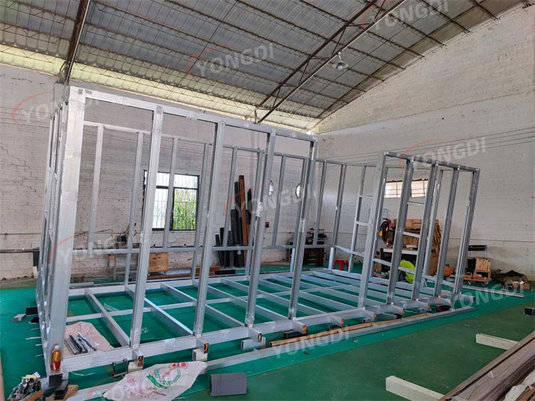 China 6x4 modern garden outdoor conservatory gewchshaus polygon aluminium glass pavilion wintergarten bausatz