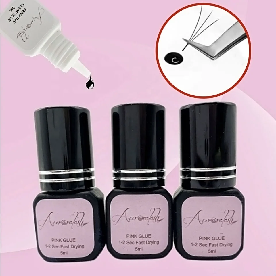 Korean Waterproof Black Eye Lash Extension Glue Wholesale Fast Dry Private Label Eyelash Adhesive Salon Lash Glue