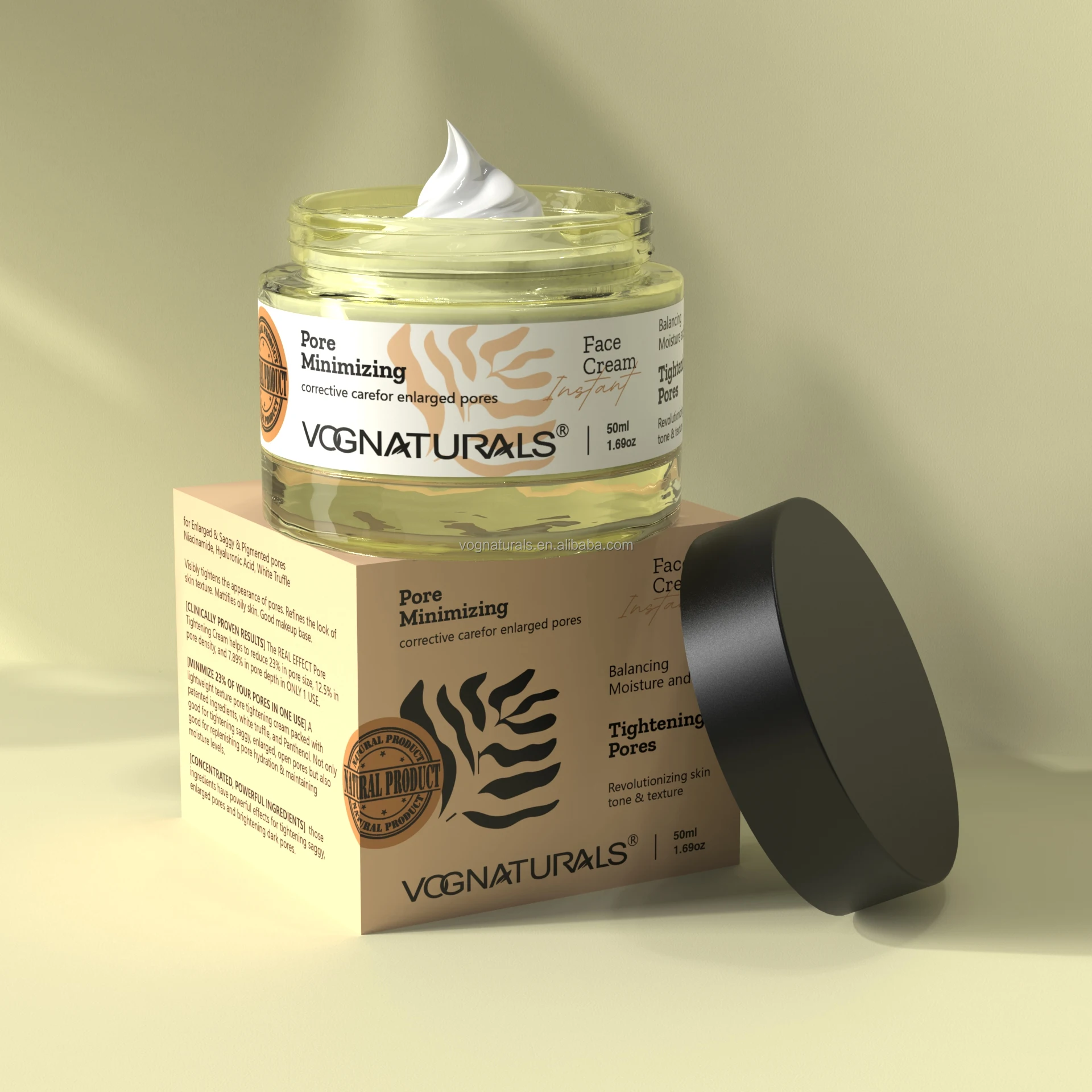 Private Label Chamomile Firming Calendula Cream Refreshing Pores Remover Face Cream Pore Refiner Moisturizer