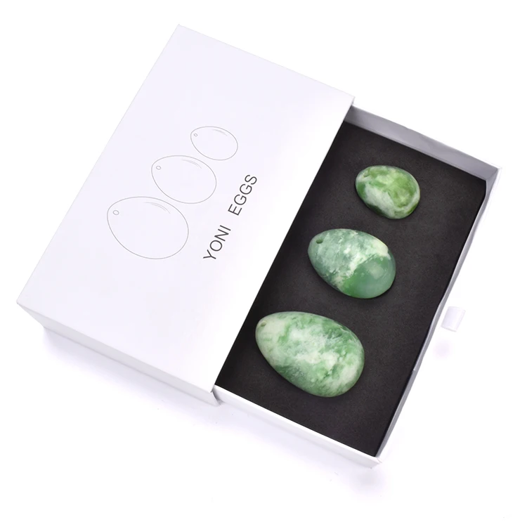 
Promotion High quality Factory Sell 100% Nephrite Jade Yoni Eggs Set With Custom Box 