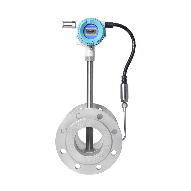 Atex Certificate steam vortex co2 gas flow meter digital totalizer 4-20ma vortex flow meter