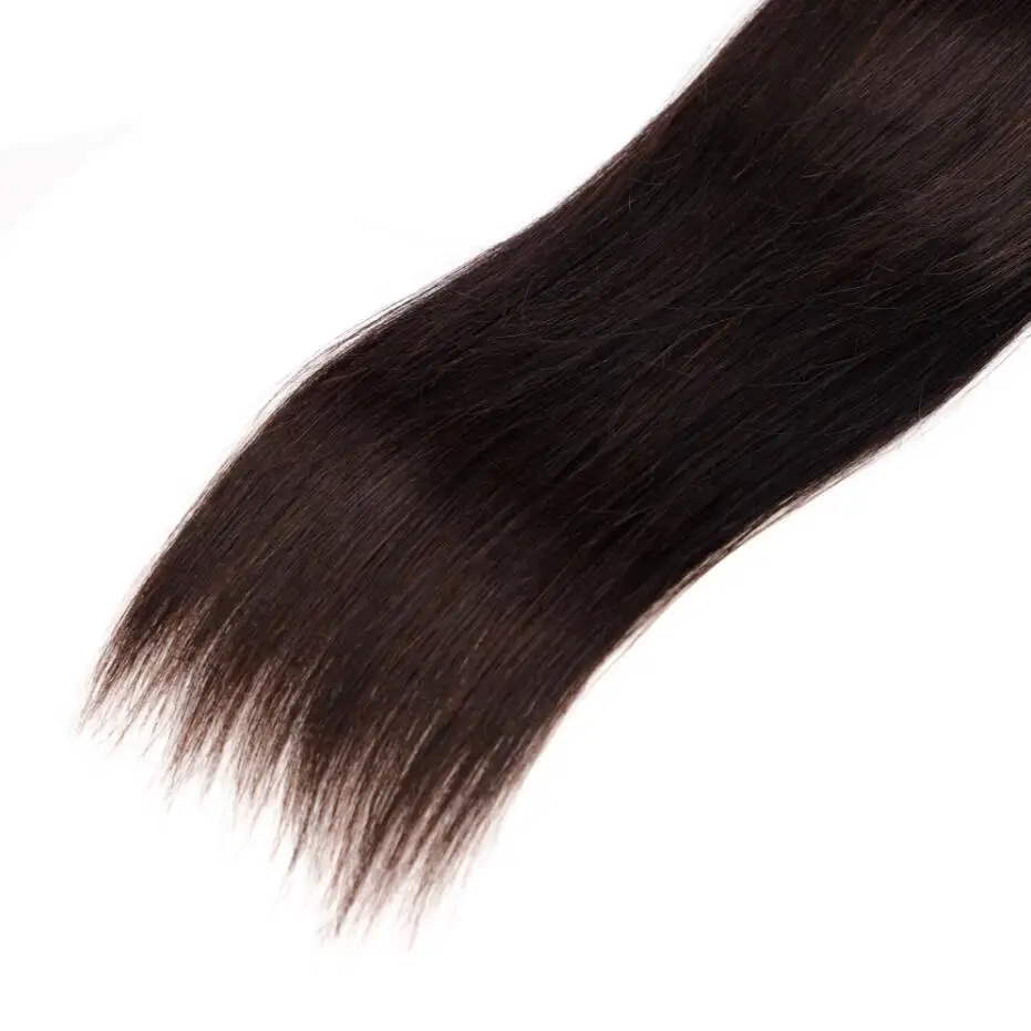 sleek wholesale High quality 100 g 10 to 24 inches raw Indian virgin double drawn straight wave human hair extension for women