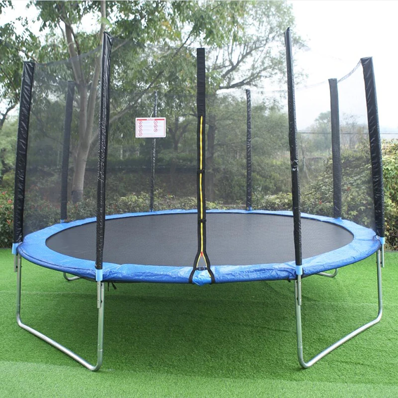 China manufacturer 6ft Big Round Trampoline outdoor kids park with Enclosure Safety Net Cheap trampolines fitness for sale