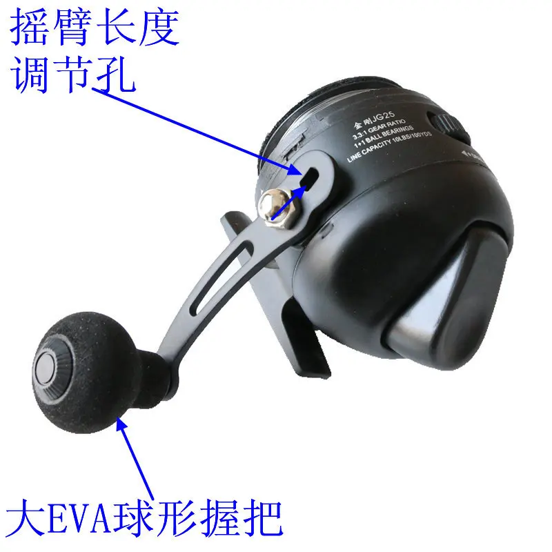 High Quality Metal Fishing Reel With Threader JG25 Closed Round Fishing Dart Road Sub Wheel Outdoor Sports Game