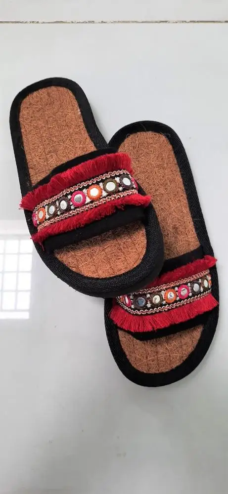 Wholesale natural coir slipper/ handmade flip flop/ slipper sandal made from coconut  WS0084587176063