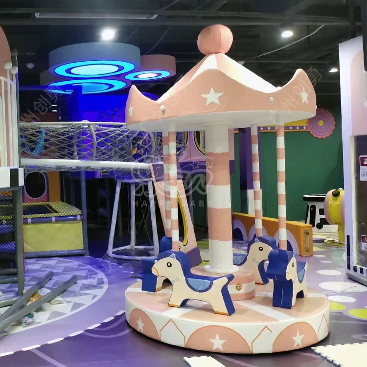 Wholesale Custom Eco-Friendly Commercial Area Indoor Playground Merry Go Round Swing Carousel Horse For Sale
