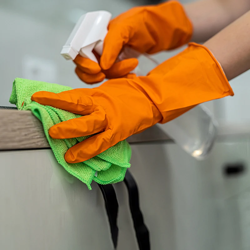 Premium Quality Cut Resistant Cleaning Long Sleeve Rubber Gloves Kitchen Guantes Latex Household Gloves