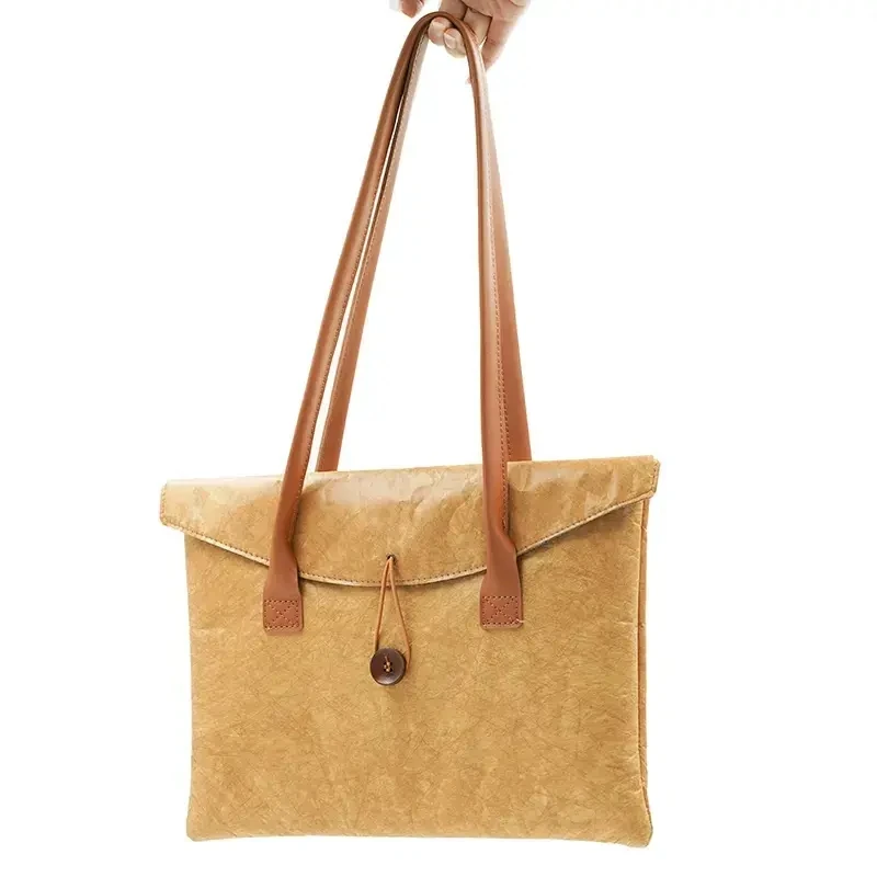 Custom Recycled Eco Reusable 1070d 13 14 15.4 16 Inch Washed Paper Dupont Tyvek Laptop Bag for MacBook Air Pro Notebook