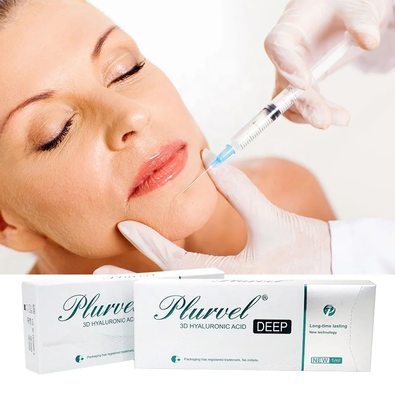 Plurvel 2ml Hyaluronic Acid Filler Injection Antiaging Injectable Facial Filler Gel For Lip Enhancement Nose Chin Filler