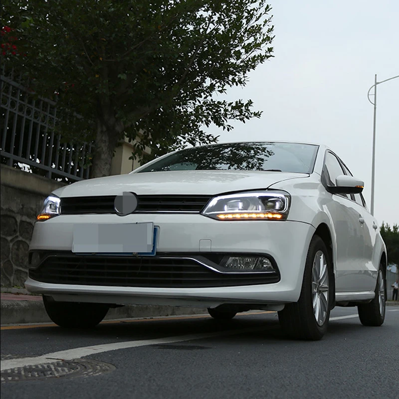 2 Pieces For VW POLO VENTO MK5  Headlight 2012-2018 Year With DRL Front Lamp Assembly Dynamic Turning Light