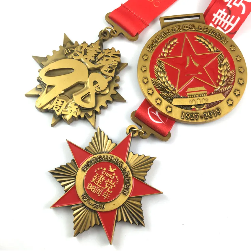 Customized sports zinc alloy medals by Chinese swimming medal manufacturer