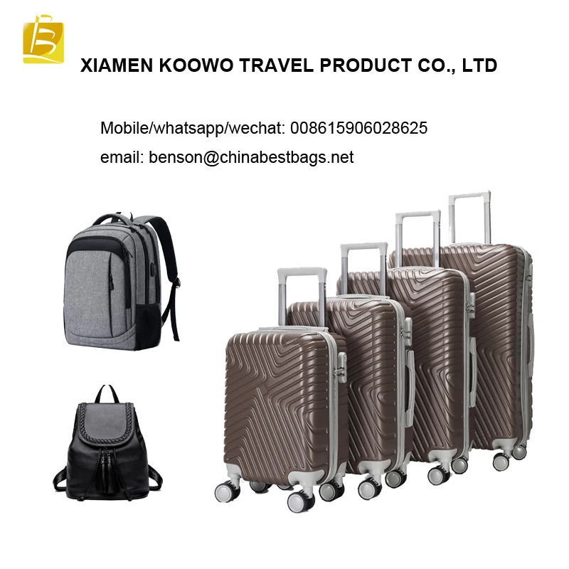 KOOWO 2023 New design Multi functional large capacity ABS PC zipper luggage big size Aluminum frame Suitcase with Cup holder