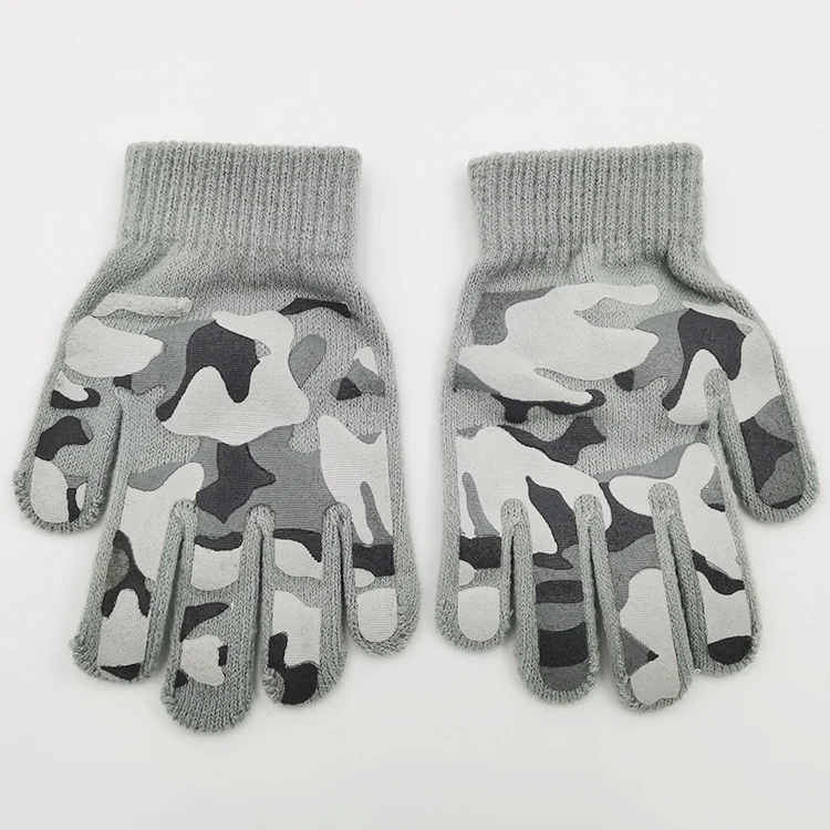 
Handsome simple high-quality winter warm knitted cotton gloves 