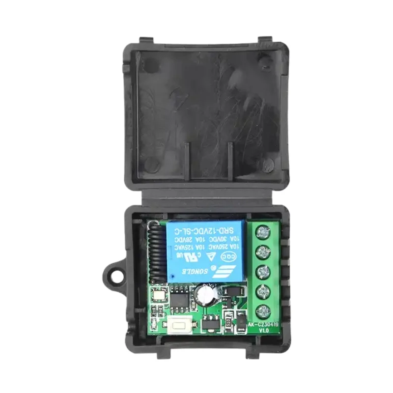 DC12V 1 CH Universal Garage Door 433MHz RF Transmitter and Receiver Set Wireless Switch Remote Control