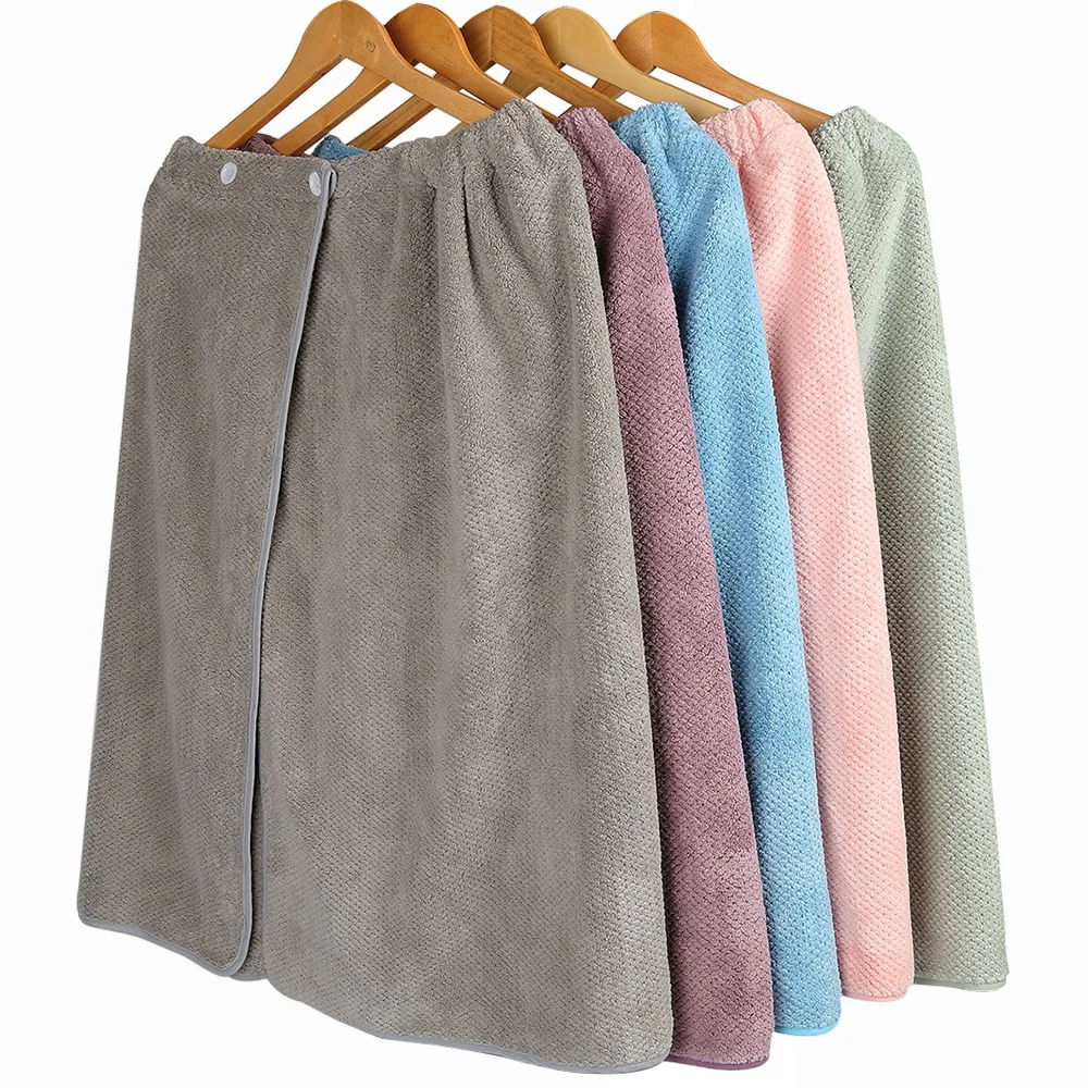 
Wholesale Wearable Waffle Coral Velvet Bathrobe For Bath 