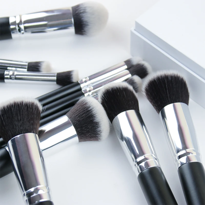 2021 Amazon Hot Selling product 10pcs makeup brush set  Customized logo and  bag vegan makeup brush set