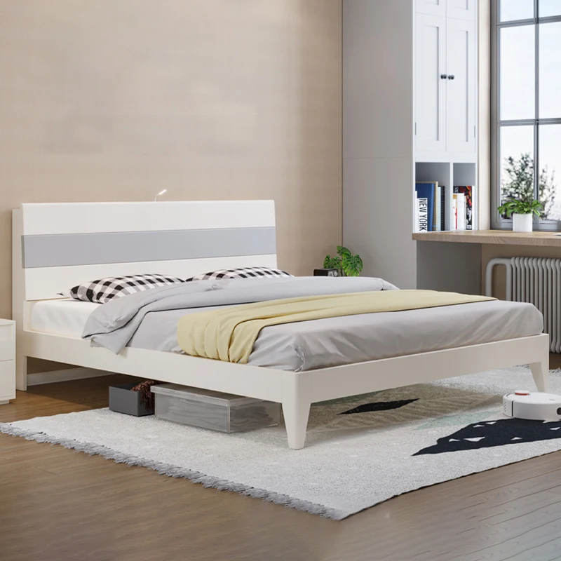 Wholesale Factory Price Wooden Furniture Bed Designs Double Solid Wood Beds