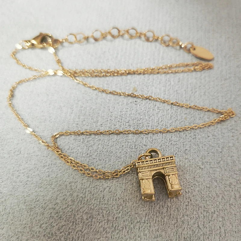 18k Gold Plated Stainless Steel Pendant Women Fashion Fine Jewelry Necklaces