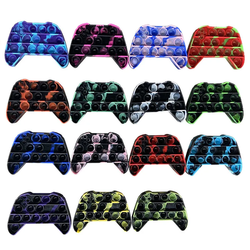 In Stock Drop Shipping 2021 New Wholesale Sensory Silicone Bubble Fidget Toys Gamepad Game Controller for Adults and Kids