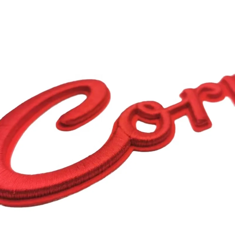 High quality Custom 3D embroidery patches applique patches design logo name branding Iron for jacket