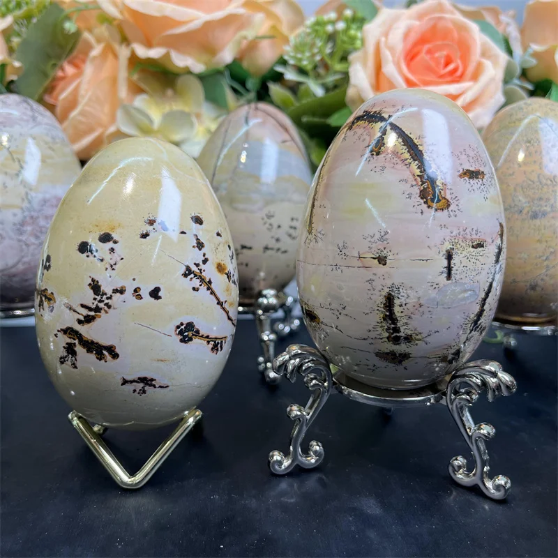 Wholesale Bulk Yoni Egg Dinosaur Egg Crystal Crafts Picture Stone Egg For Spiritual Healing