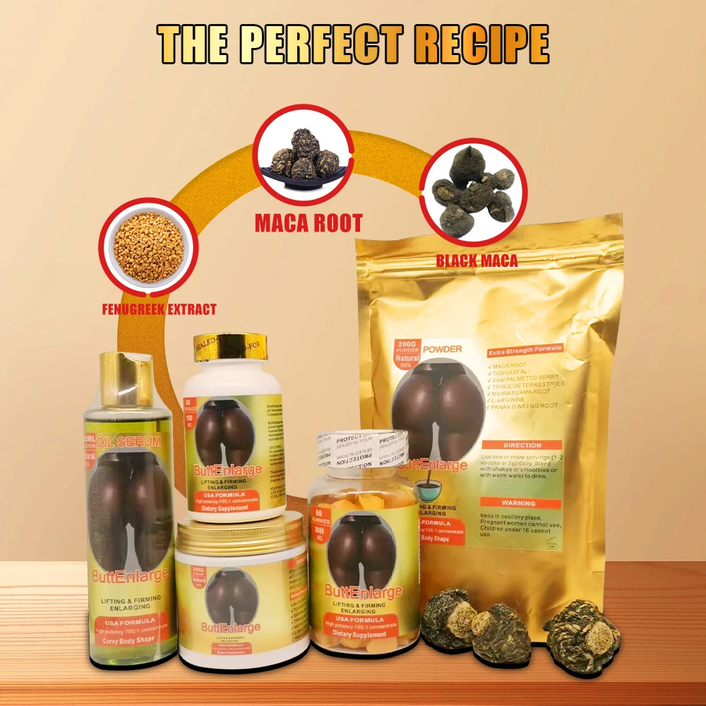 hot products high quality the best hips butt enlargement pills cream gummies powder supplement butt enlargement hips set