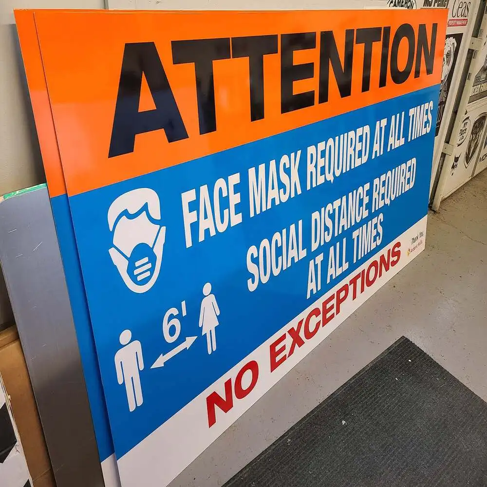 Hanging Aluminum Metal Plastic Panel Printed UV-stable Customized Advertising Sign Dibond for Fence