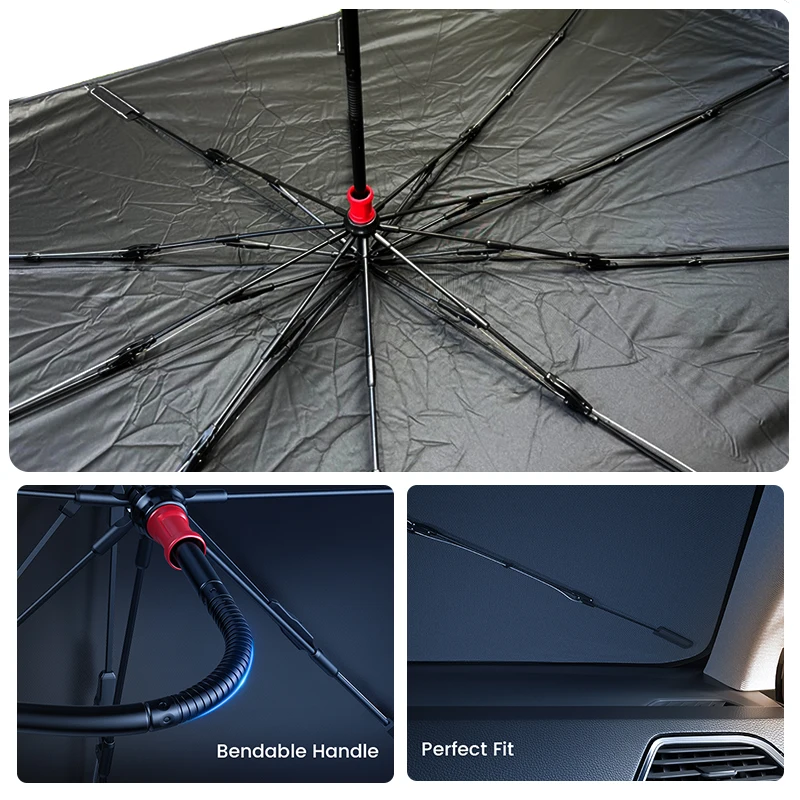 High Quality Portable Personalized custom Logo  Car Front Windshield Sunshade  Umbrella