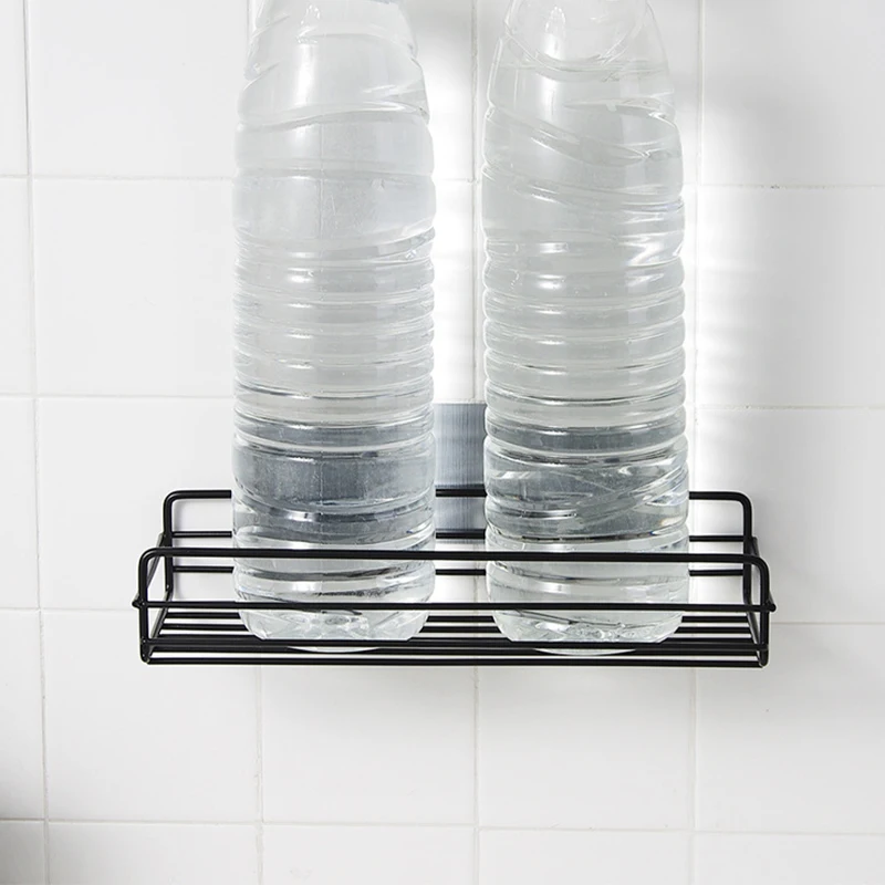 Bathroom Storage Shelves Wall Hanging Holder Punch Free Shampoo Basket Storage Racks For Shower Gel Kitchen Seasoning