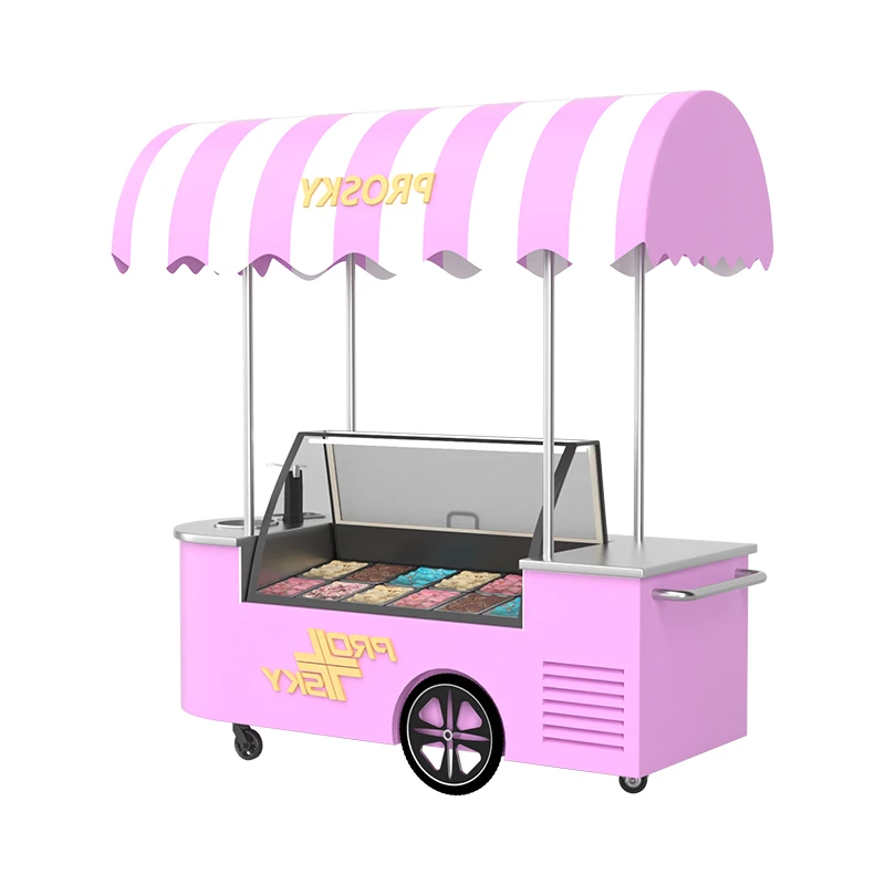 New Fast Food Truck Mobile Kitchen Hot Dog Cart With Fryer Outdoor Food Trailer Fully Equipped Bbq Food Truck Trailer