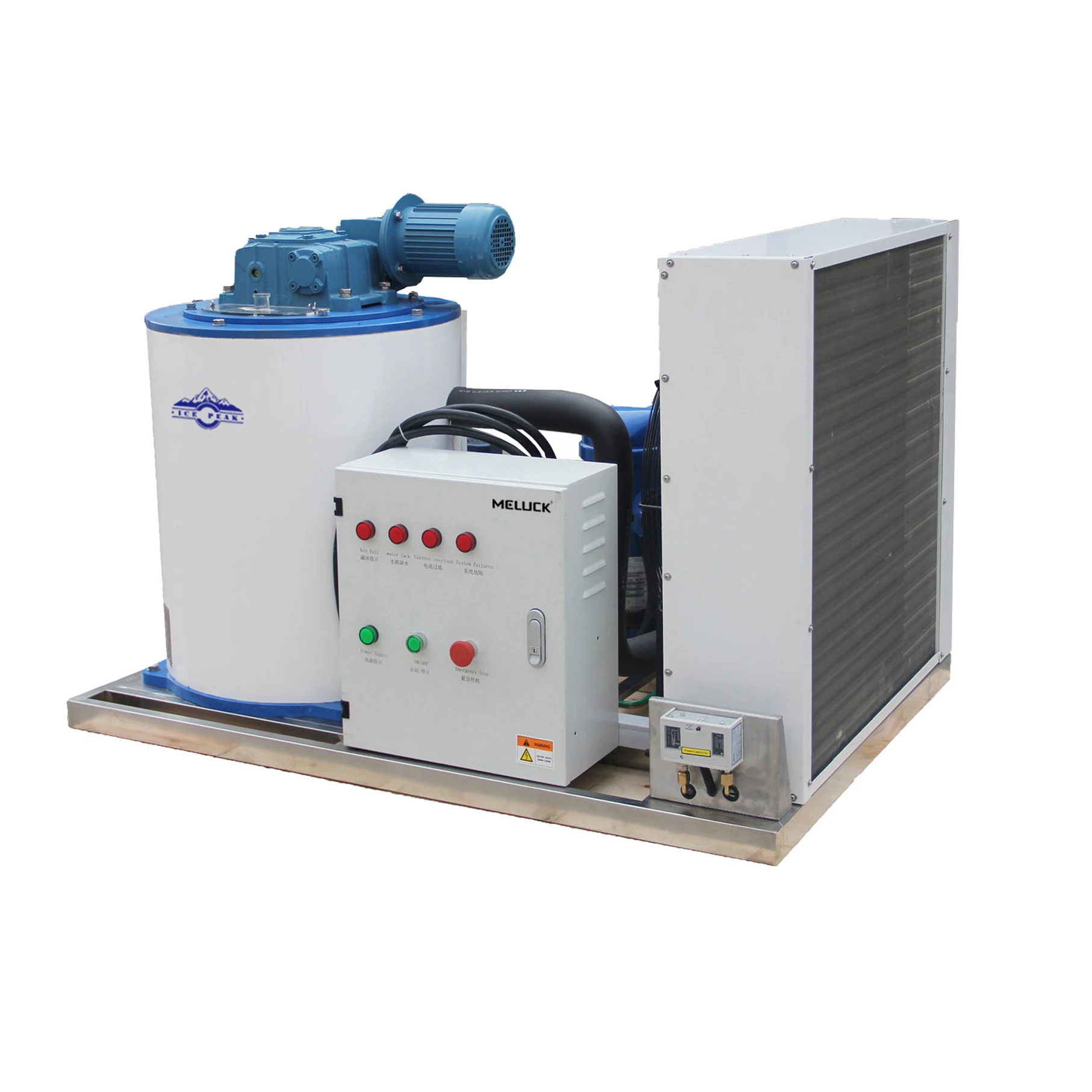 High cost performance industrial snow ice flake machine with 1 year warranty