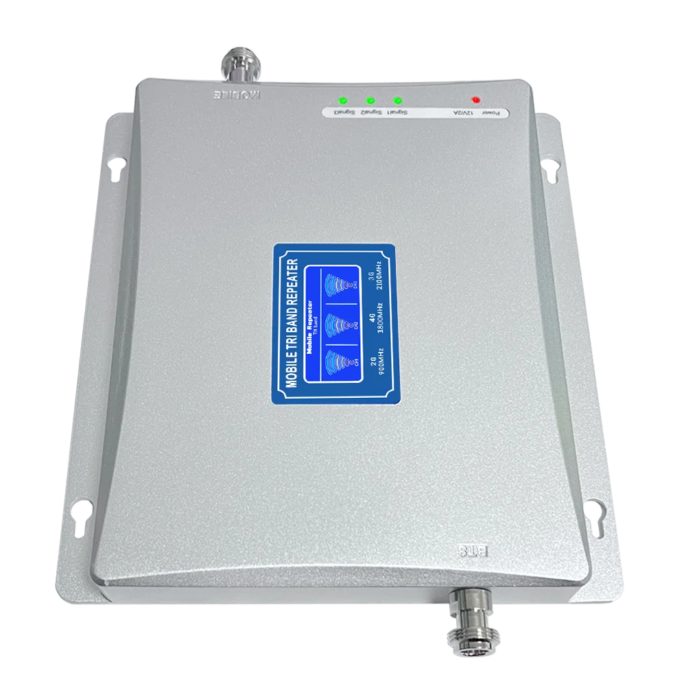 Low-Price Silver 2 3 4 5G Tri-Band GSM DCS WCDMA Mobile Phone Signal Booster Mobile Repeater/Amplifiers