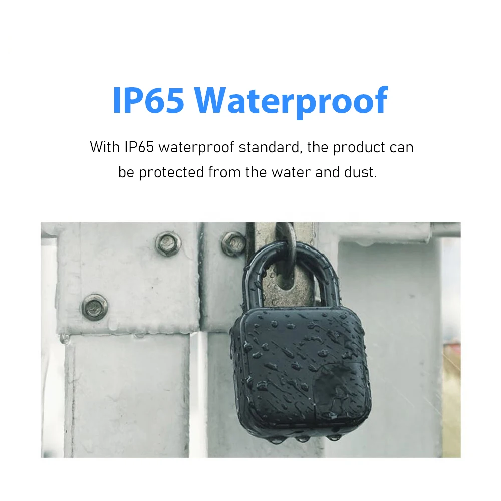 Eseye New Arrival Brass Biometric Security Smart Alarm Tuya APP Wifi Fingerprint Padlock with waterproof Padlock