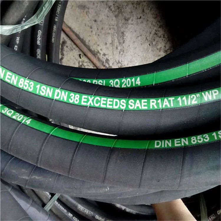 Multilayer Steel Braided High Pressure Hydraulic Rubber Hose SAE100R DIN EN Fuel Hydraulic Hose