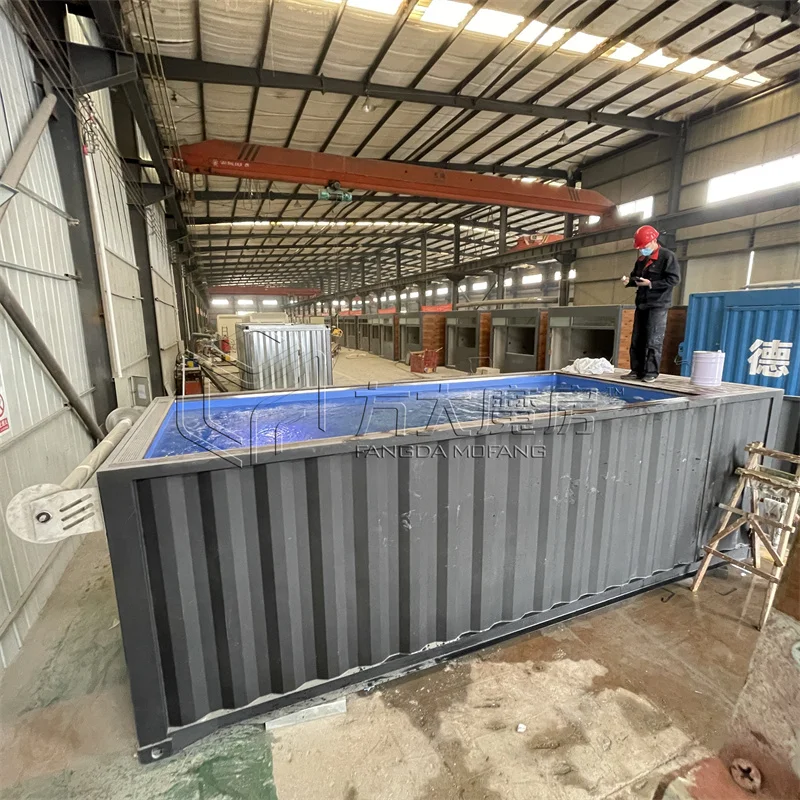 Marine Grade 20ft Container Pool with Built-In Swim Jet for Indoor Use