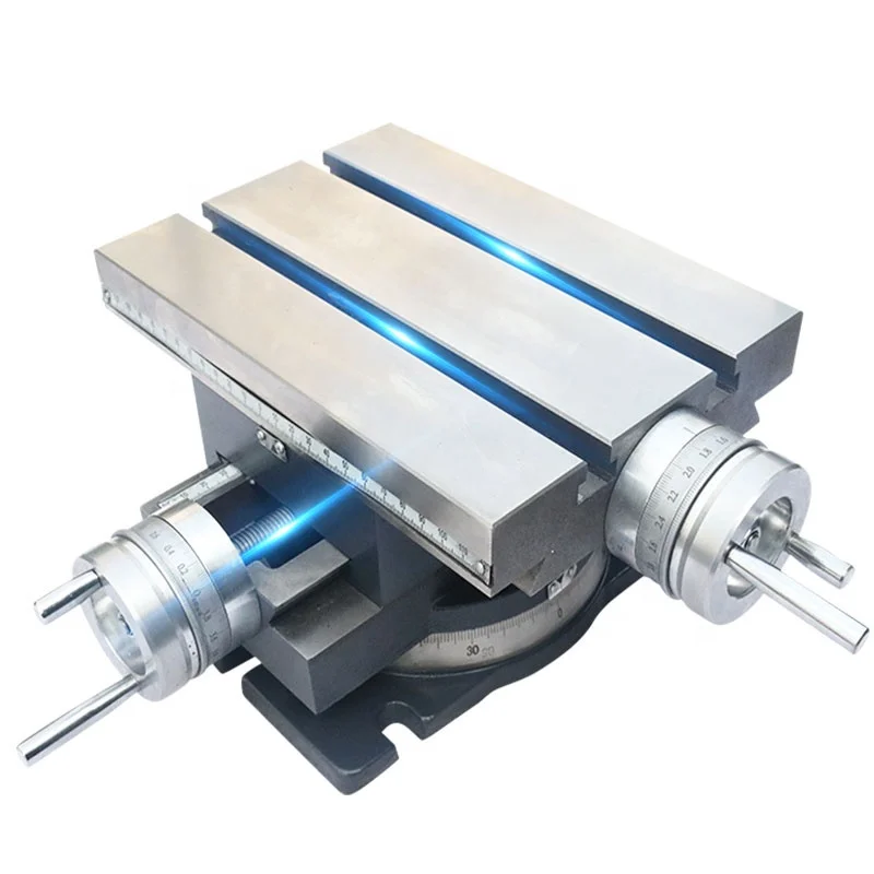 Precision 360 degrees cast Iron compound bench xy cross slide table X-y worktable metal workbench for milling machine with0.02mm