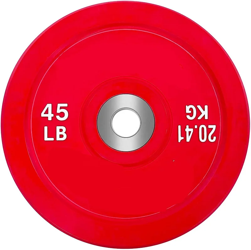 Coloured 20kg 100kg Professional Muscle Training Weights Plates Set Bumper Rubber