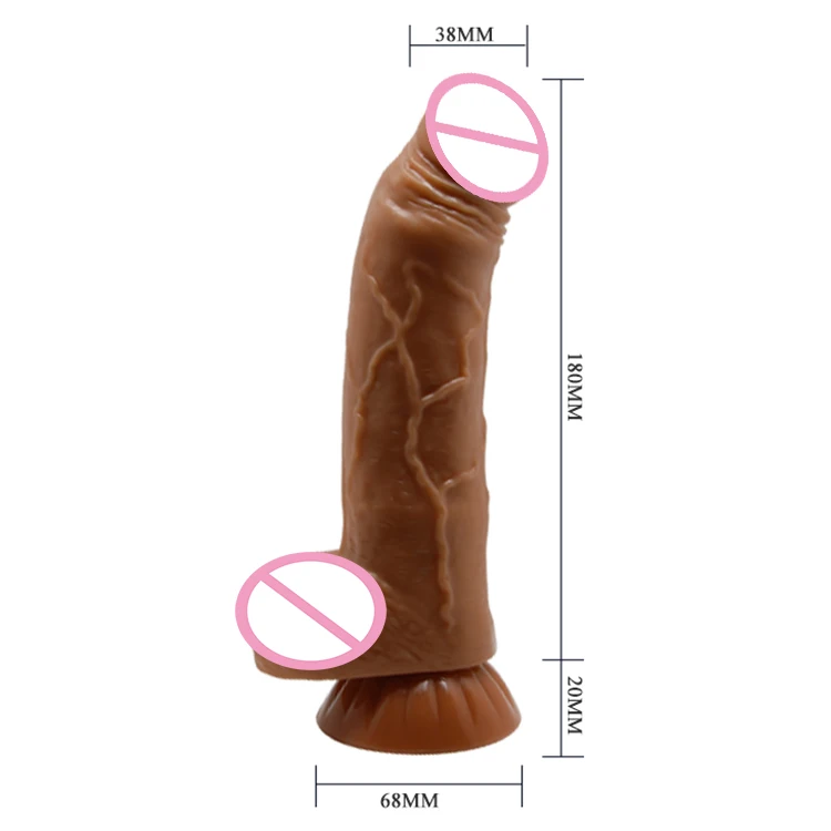 GF 7,8 дюйма 200 мм гибкие реалистичные фаллоимитаторы эротический Пенис с присоской секс-игрушки для взрослых женщин