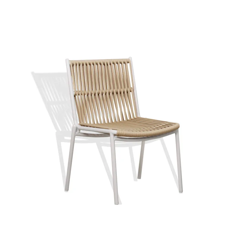 Outdoor ribbon coffee armchair balcony leisure cane chair