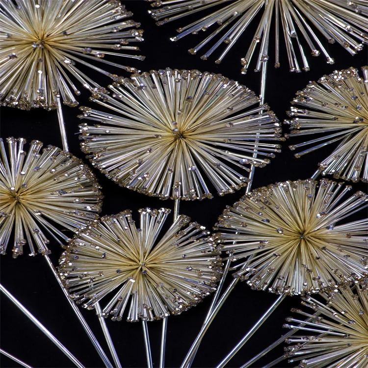 Wall hanging painting 3D three-dimensional bouquet black and gold color senior hanging painting home office decoration