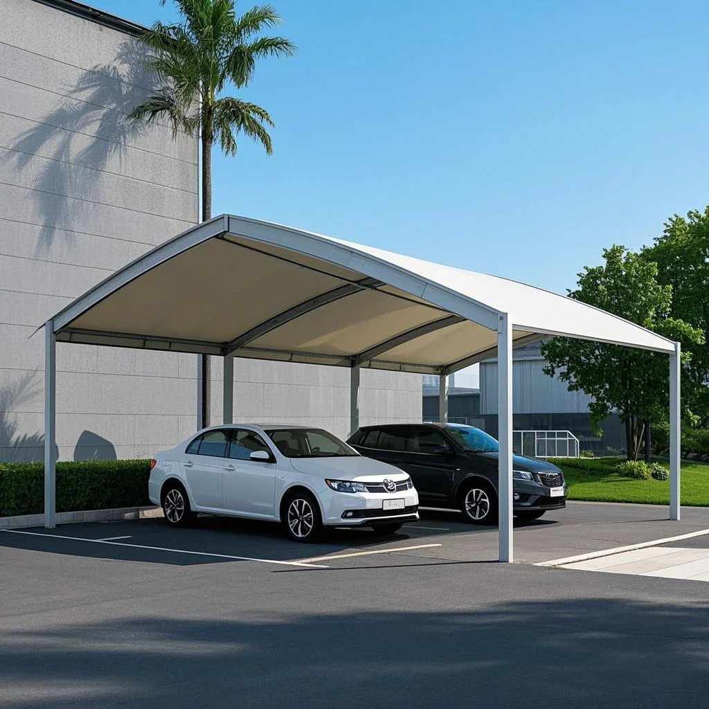 XZ OEM ODM Steel PVC Frame Material and Garages Canopies & Carports Type Car Garage Shelter