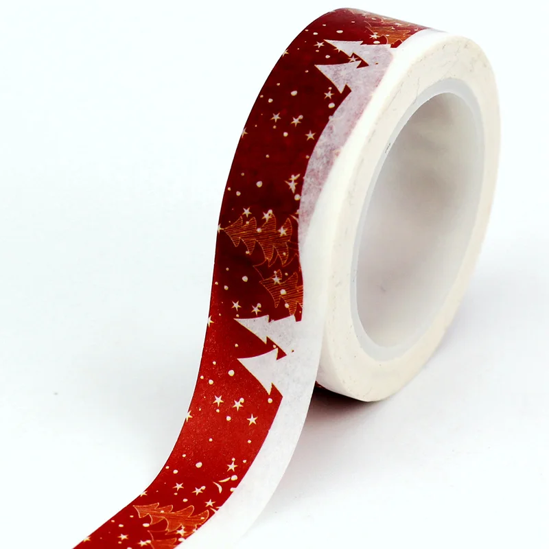 8 Designs Cute 15mmx10m Snow Deer Christmas Tree Decorative Washi Tape